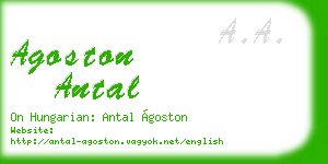 agoston antal business card