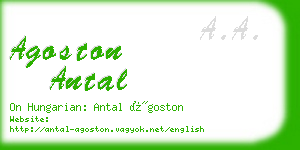 agoston antal business card